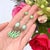 Art Deco Green Glass Beaded Tassel Earrings, 1920s, Set of 2 For Sale - Image 4 of 8