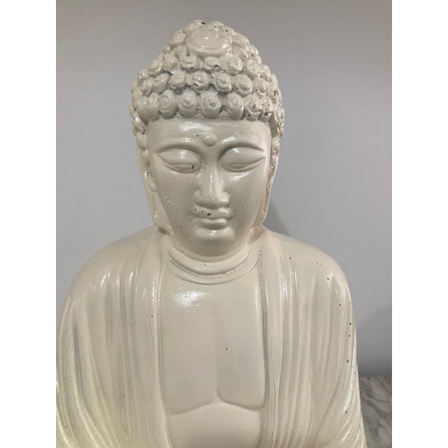Ivory Patina Buddha Statue For Sale In Miami - Image 6 of 12