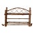 Vintage Boho Scorched Bamboo Wall Shelf Bathroom Organizer For Sale