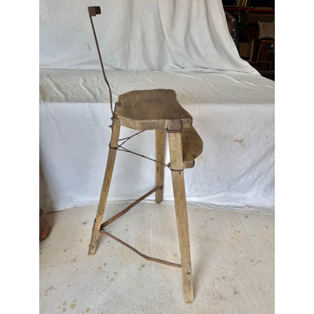 Late 19th Century French Wood and Iron Artist Work Chair For Sale - Image 9 of 13