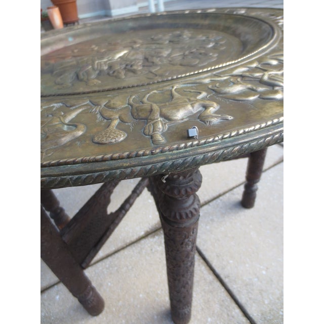 Anglo Indian Folding Tray Table 30.5" in Diameter. For Sale - Image 14 of 14
