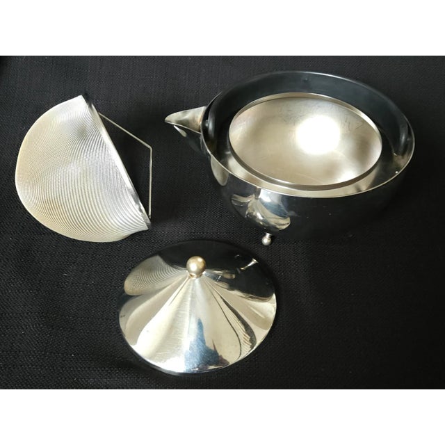 Metal 1980s Carsten Jorgensen for Bodum "The Tea Bowl" Stainless Steel Tea Pot For Sale - Image 7 of 8