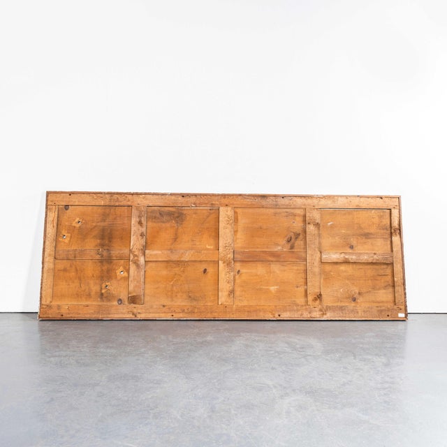 1920s Large Rectangular Pine Panel Back Mirror, 1920s For Sale - Image 5 of 8