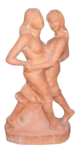 1920's French Terra-Cotta Sculpture by T. Foris