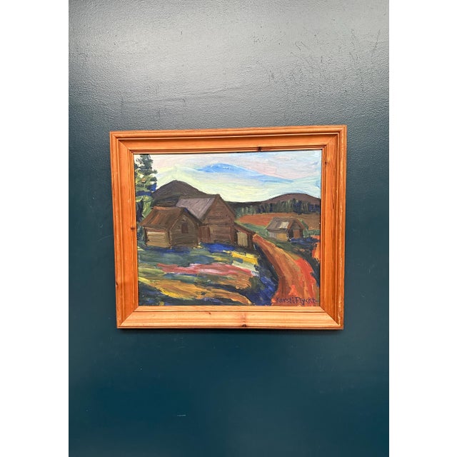 Kersti Flyckt, Mountain Landscape, 1960s, Oil on Panel, Framed For Sale - Image 10 of 18