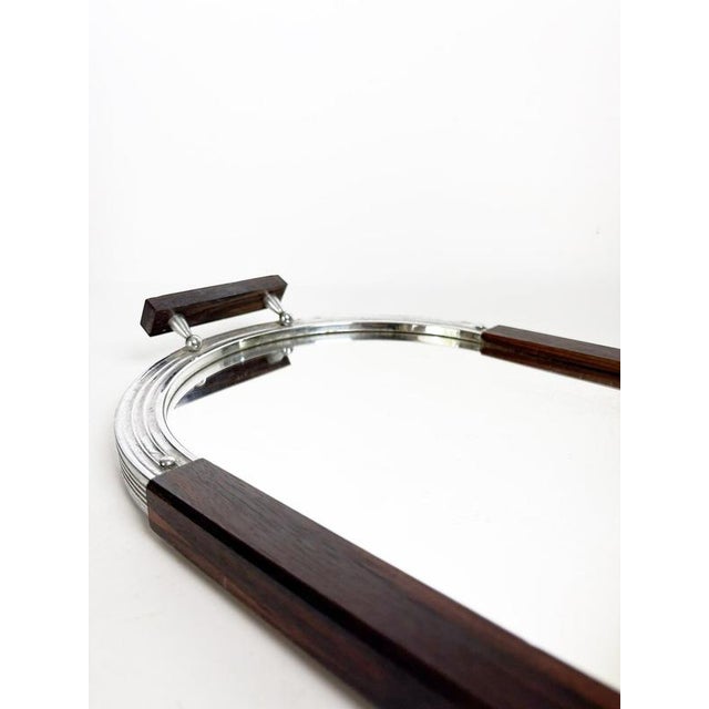 Vintage French Art Deco Iron and Wood Tray, 1940s For Sale - Image 9 of 14