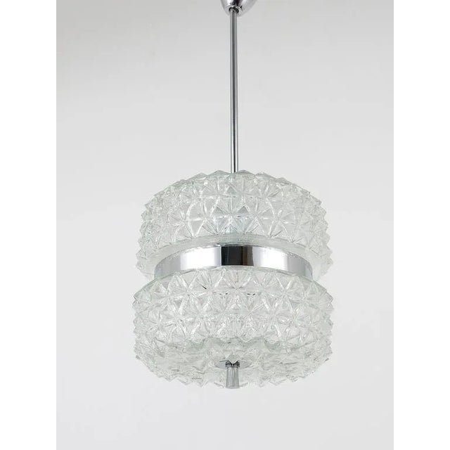 Chrome and Faceted Glass Pendant Light by Carl Fagerlund, 1960s For Sale - Image 10 of 11