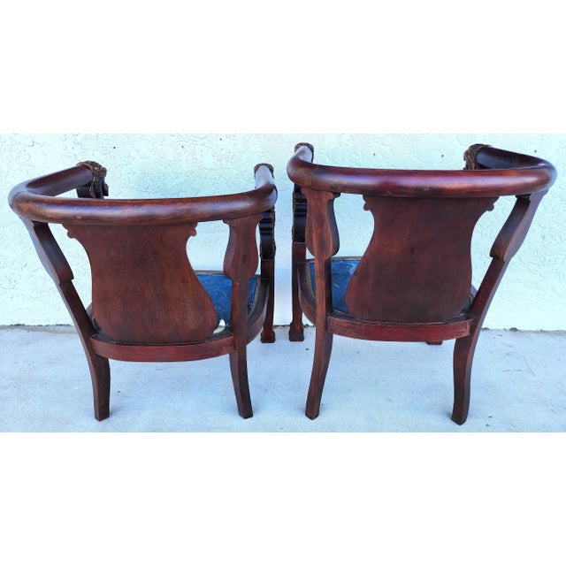 Antique Chinese Dragon Chairs Asian Pair For Sale - Image 9 of 12