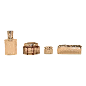 4 Piece Cut Crystal Dresser Set