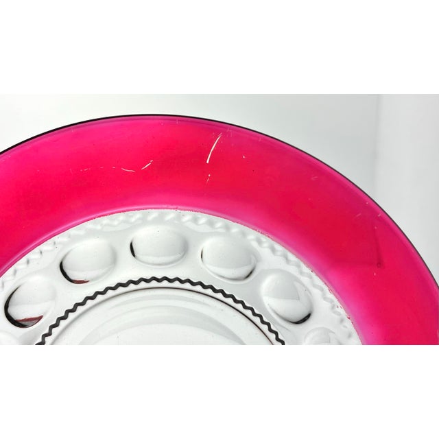 1950s Colony “Ruby Crown” Cranberry Red Glass Salad or Luncheon Plates - Set of 6 For Sale In Dallas - Image 6 of 6