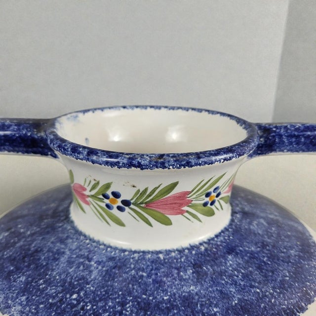 Mid-Century Modern Earthenware Ball Vase from Quimper, 1950s For Sale - Image 3 of 11