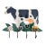 Vintage Folk Art Tole Metal Cow Wall Hooks Key Holder For Sale