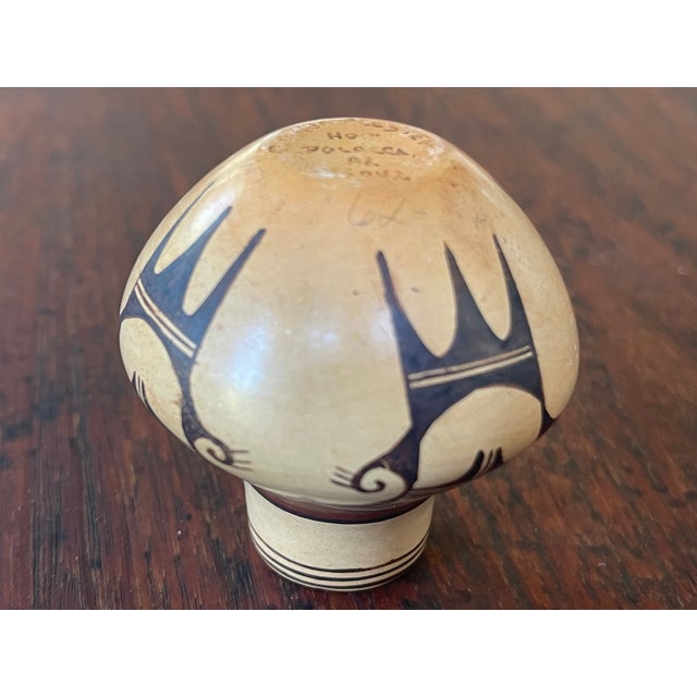 Sculpture Materials Native American Hopi Tewa Miniature Polychrome Clay Sikyatkirevival Pot For Sale - Image 7 of 7