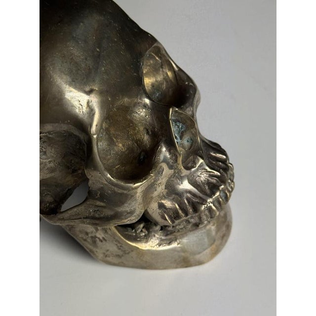 Early 20th Century Bronze Skull For Sale - Image 7 of 14