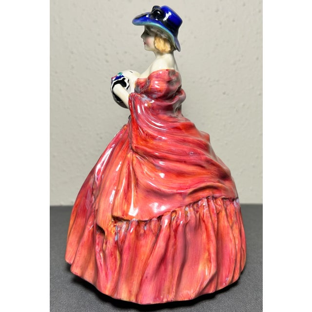 English 1943 English Royal Doulton Porcelain Genevieve Figurine (Hn 1962) (Retired) For Sale - Image 3 of 7