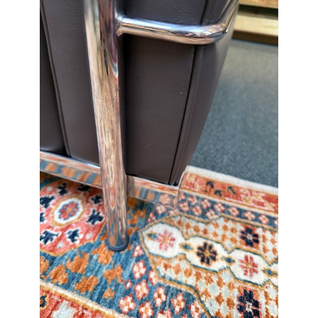 Early 21st Century Modern Classics Corbusier Style Petite Loveseat For Sale - Image 5 of 12