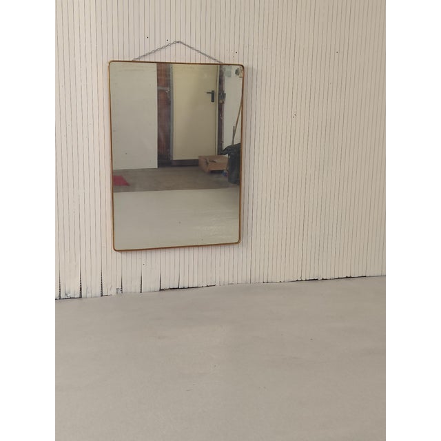 Mid-Century Modern Vintage Mirror in the style of Gio Ponti, 1960s For Sale - Image 3 of 8