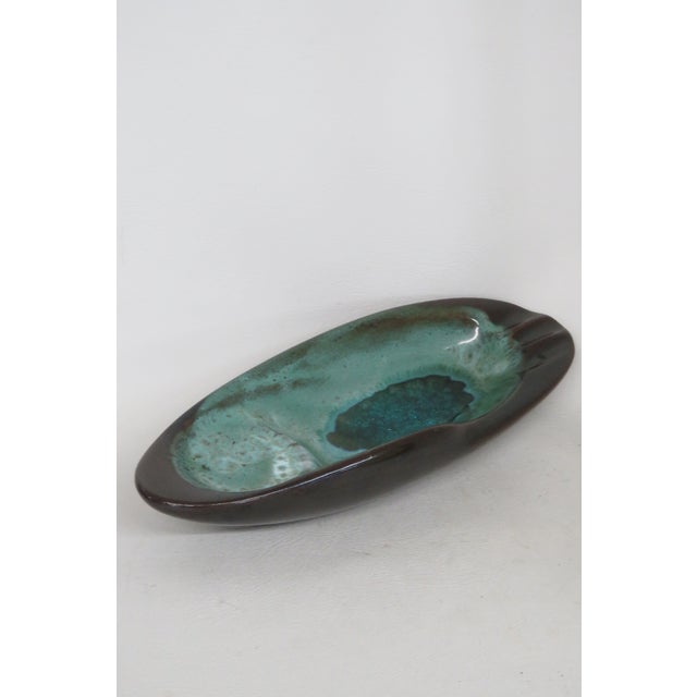 Mid Century Modern Ceramic Green and Brown Ashtray 4601b For Sale In Miami - Image 6 of 16