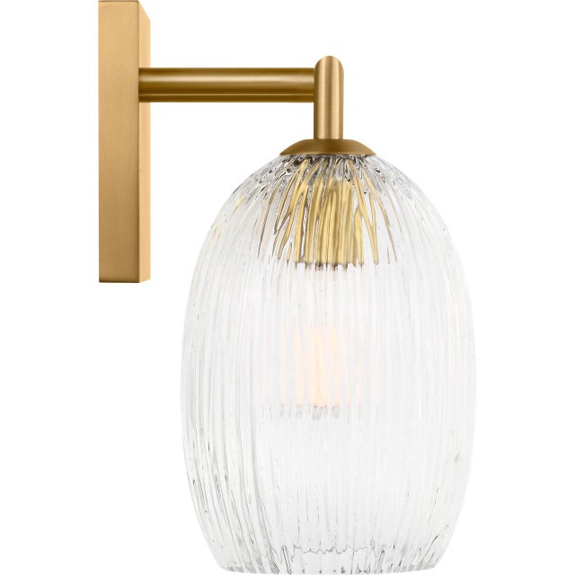 2020s Hable by Visual Comfort Studio Serafina 2-Light Vanity Sconce in Satin Brass Gold Finish For Sale - Image 5 of 5