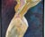 Figurative Late 20th Century Large Original Figurative Expressionist Female Dancer Oil Painting Framed For Sale - Image 3 of 7