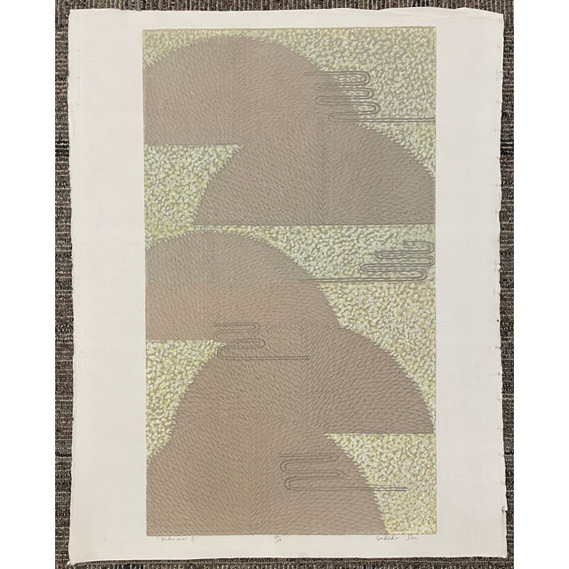 1970 Sakkido Ide (1927-1975) "Kiku Sui II" Serigraph, pencil signed, titled, and numbered 34 of 40. Sakiko Ide was born in...