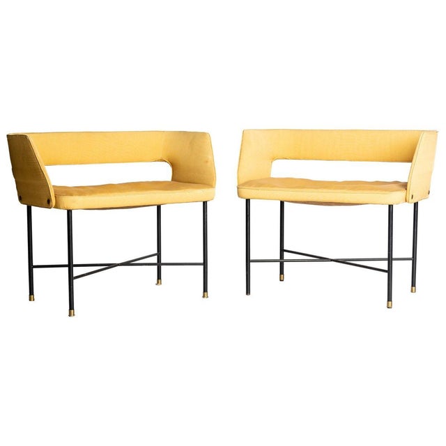 1950s Set of Vintage Seats by Gigi Radice & Enrico Meroni, Italy, 1950s For Sale - Image 5 of 5