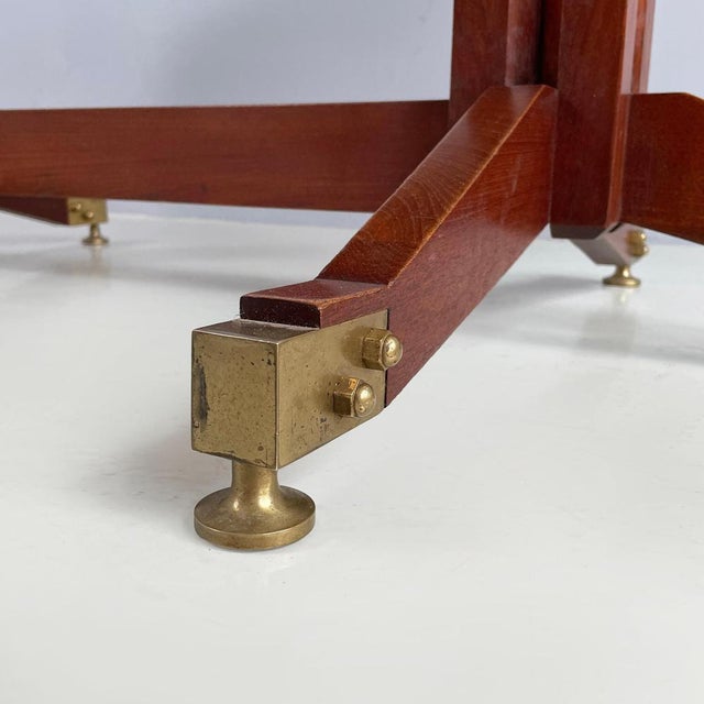 Mid-Century Italian Modern Dining Table in Marble, Wood and Brass, 1960s For Sale - Image 15 of 17