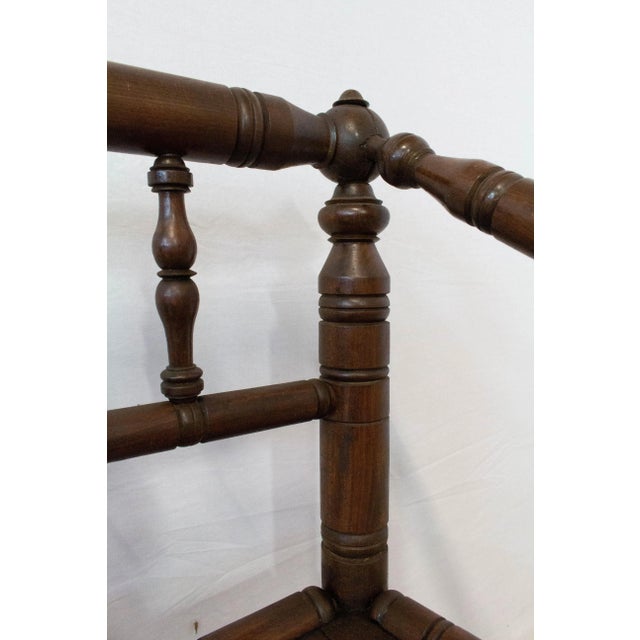Wood Antique French Provincial Baluster Bench in Turner's Chairs Style For Sale - Image 7 of 8