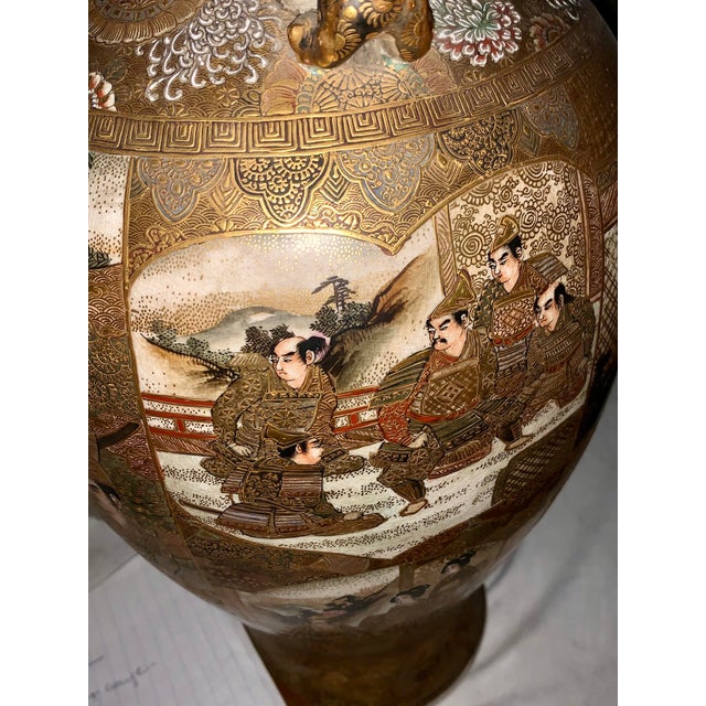 Pair of Vase in Porcelain Satsuma For Sale - Image 11 of 11