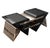 Metal "L'amore Dell'anima" Coffee Table With Bronze and Woven Leather For Sale - Image 7 of 7