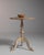 French Provincial 1900-1909 France Weathered Whitewash Cerused Oak Tripod Pedestal Table For Sale - Image 3 of 10