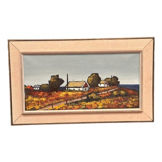 Saxhup, Landscape Motif, 1966, Oil on Canvas, Framed For Sale