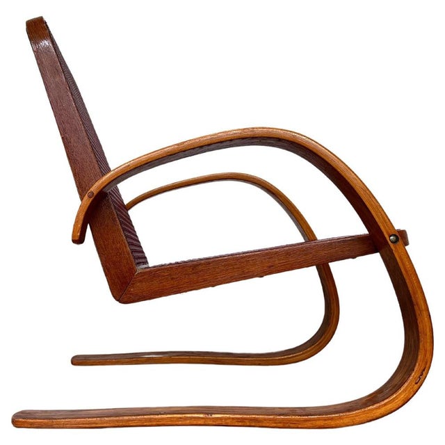 Armchair by Miroslav Navrátil for Zdeněk Plesník, 1949 For Sale - Image 9 of 9