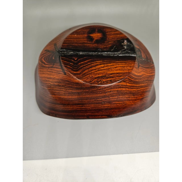 Industrial Arturo Solano Costa Rica Hand Carved Wood Bowl For Sale - Image 3 of 4