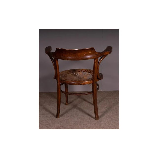 Desk Chair with Vienna Straw Seat from Thonet For Sale - Image 5 of 6