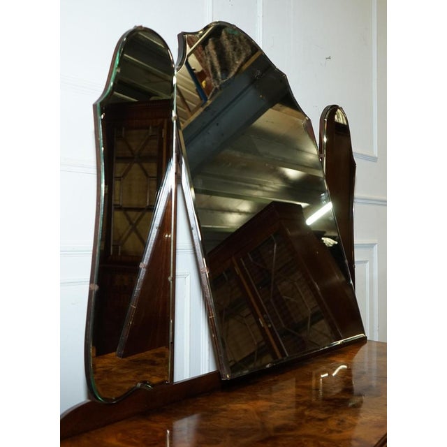 Wood Antique Art Deco Dressing Table in Walnut, 1920s For Sale - Image 7 of 18