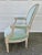 A French Country Classic | Louis XVI Fauteuil in Soft Celadon Velvet For Sale - Image 9 of 11