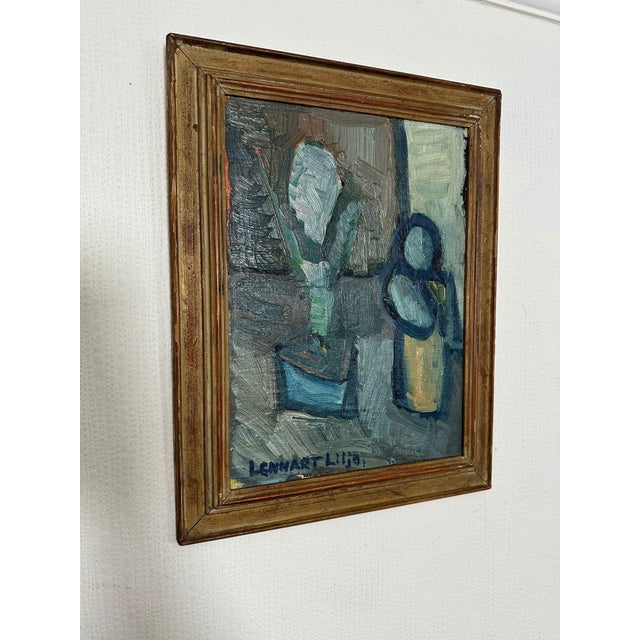 Lennart Liljo, Plant Pot, 1960s, Oil on Panel, Framed For Sale - Image 15 of 16