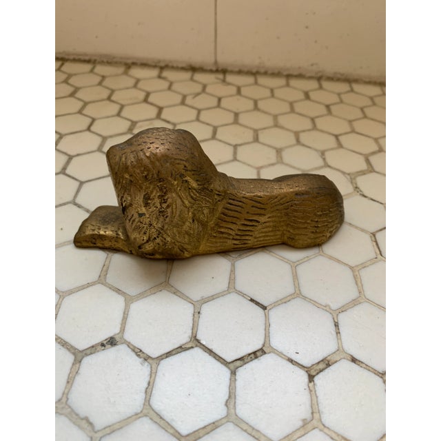 Mid Century Brass Lion Statue Decor For Sale In Los Angeles - Image 6 of 9