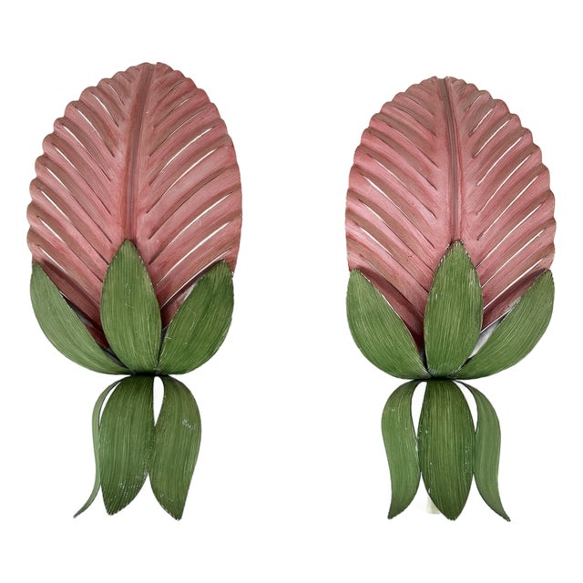 Mid-Century Floral Sconces by Holländer Leuchten, Germany, 1970s, Set of 2 For Sale