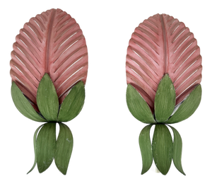Mid-Century Floral Sconces by Holländer Leuchten, Germany, 1970s, Set of 2
