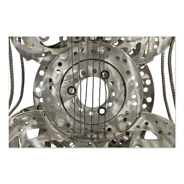 Decorative Handmade Metal Guitar For Sale - Image 4 of 7