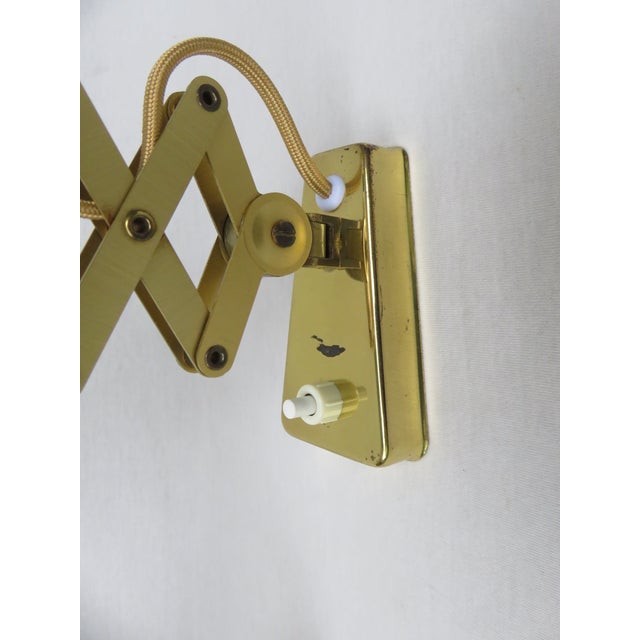 Mid-Century Aluminum and Brass Scissor Lamps, 1950s, Set of 2 For Sale - Image 18 of 18