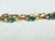 Vintage Michael Anthony 14k Yellow Gold Emerald Diamond Bar Link Tennis Bracelet For Sale - Image 14 of 17