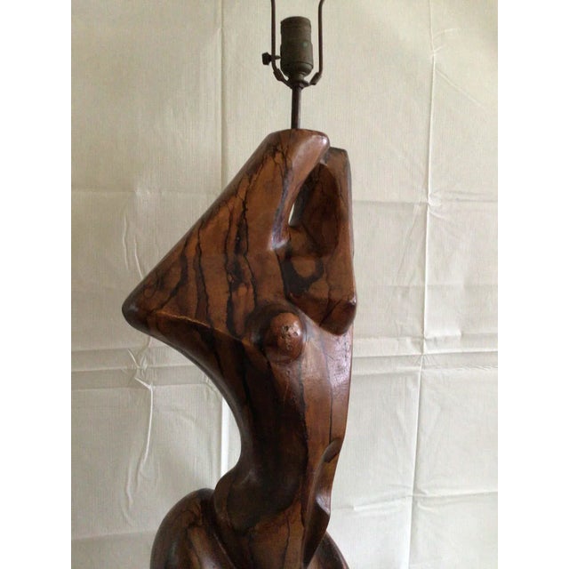 1960s Cubist Figural Female Table Lamp For Sale - Image 9 of 11
