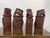 Late 20th Century Chinese Antique Bamboo Hand Carved Basket Crab Decorative Brush Pots, Set of 4 For Sale - Image 5 of 12