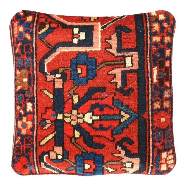 Pasargad Vintage Hand Knotted Farahan Rug Pillow For Sale