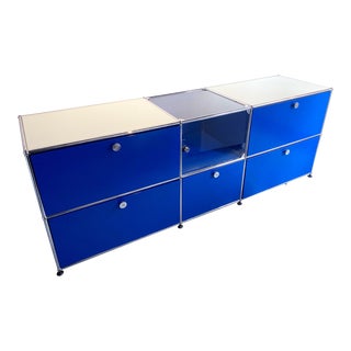 USM Haller Credenza in Gentian Blue For Sale
