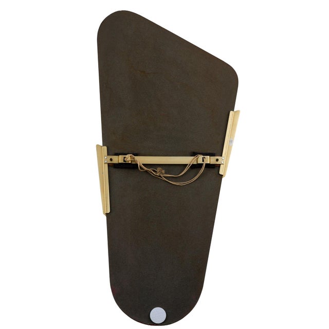 Gold Mid-Century Black and Gilt Wall Mirror, Italy, 1960s For Sale - Image 8 of 9