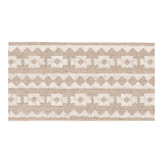Schumacher Talitha Tape in Ivory on Natural For Sale